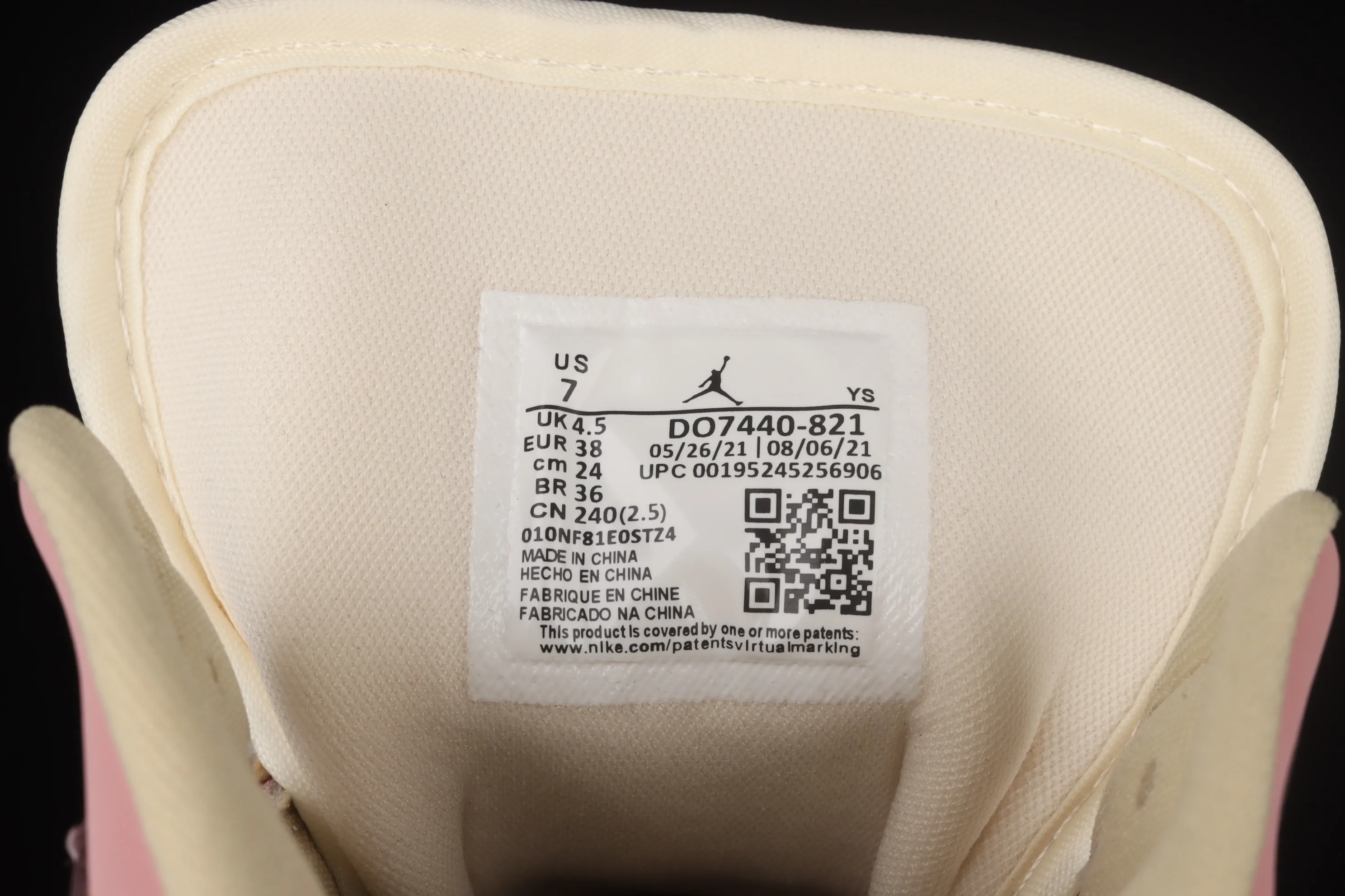 All categories Air Jordan Jordan series basketball shoes Air Jordan 1 Mid Air Jordan 1 Mid AJ1 Joe 1 smoke gray purple red red bean Chinese basketball shoes DO7440-821